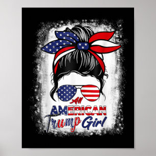 Poster Todos Os Americanos Trump Girl 4 De Julho Mensagem