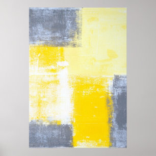 Póster "Todos os ângulos" cinzentos e arte abstracta