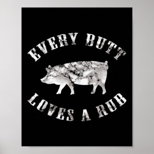Poster Todos Os Bumbuns Adoram Homens Engraçados Pork Smo
