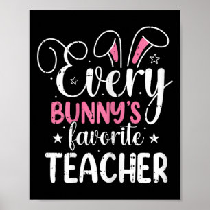 Poster Todos os Bunnys Favoritos Professores Páscoa Engra