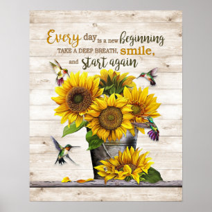 Poster Todos os dias é um novo começo.