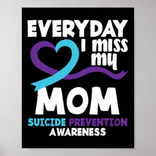 Poster Todos os dias sinto falta da minha mãe e dos aviso