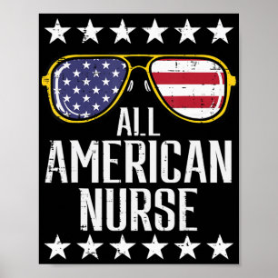 Poster Todos os Enfermeiros Americanos Scrub Dia da Memór