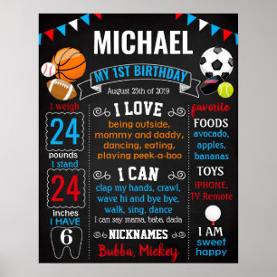 Poster Todos os Esportes - Primeiro Quadro de Aniversári