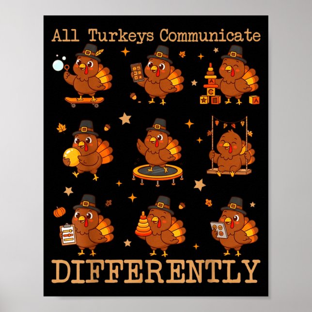 Poster Todos os Perus se Comunicam de Forma Diferente Açã (Frente)