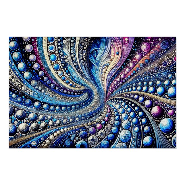 Póster Todos Os Pontos Azuis E Roxos (Frente)