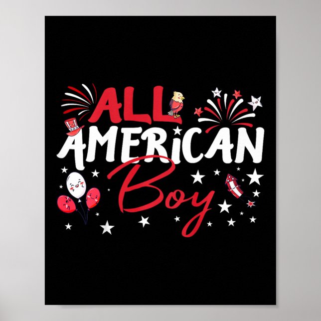 Poster Todos Os Rapazes Americanos Pelo Dia da Independên (Frente)