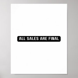 Poster Todos os Sinal Final de Vendas, Sinalização de Tab