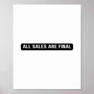 Poster Todos os Sinal Final de Vendas, Sinalização de Tab