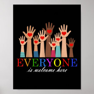 Poster Todos São Bem-Vindos Aqui No Idaho Teacher Support