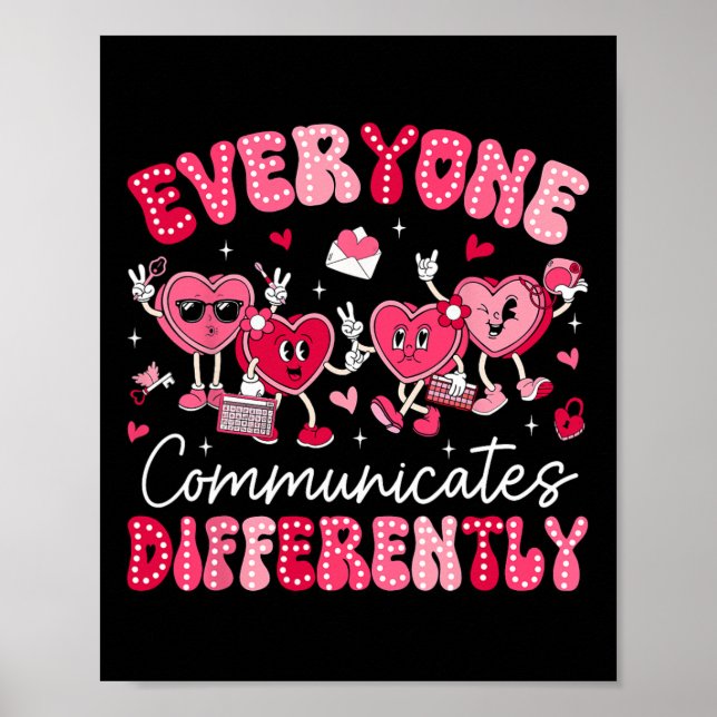 Poster Todos se Comunicam de Maneira Diferente Autismo Di (Frente)