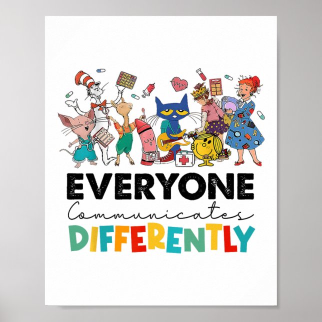 Poster Todos Se Comunicam Diferentemente Com A Criança De (Frente)