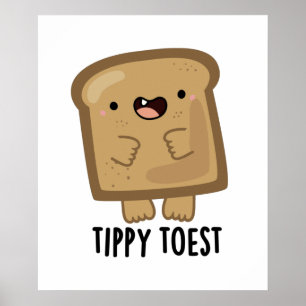 Poster Toest Engraçado Ditpy Toast Pun