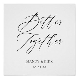 Póster Together Forever Wedding Backdrop | Ceremony