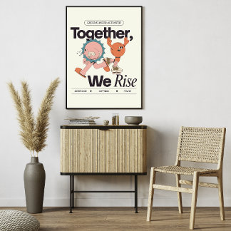 Poster Together, We Rise – Sisterhood and Empowerment