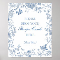 Toile De Jouy Azul Floral Compartilhe uma Receita