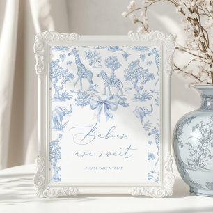 Poster Toile de Jouy Safari Os bebês franceses são doces