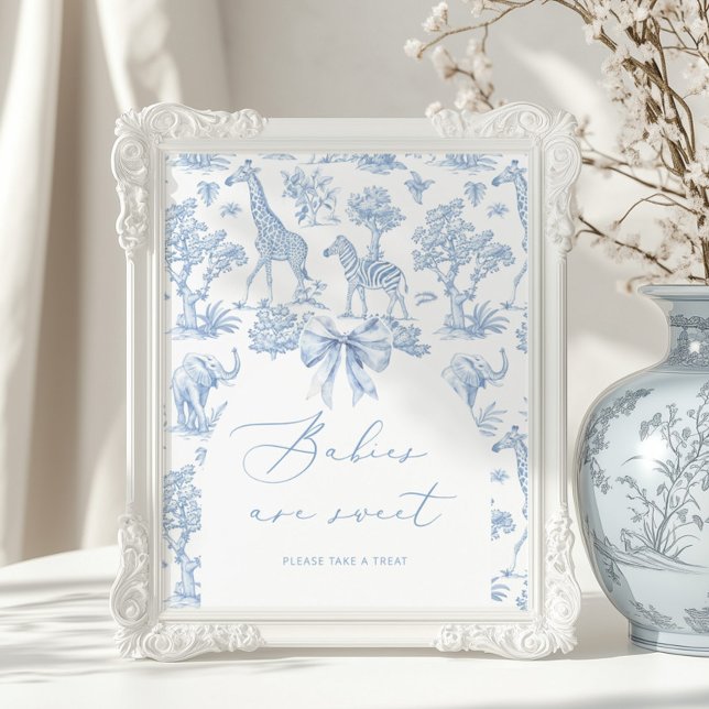 Poster Toile de Jouy Safari Os bebês franceses são doces (Criador carregado)