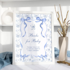 Poster Toile Floral Teddy Bear Livros para Bebê