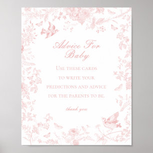 Poster Toile rosa De Jouy Advice para Jogo de Chá de fral