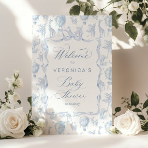 Poster Toile Safari Como o Chá de fraldas de balão de ar 