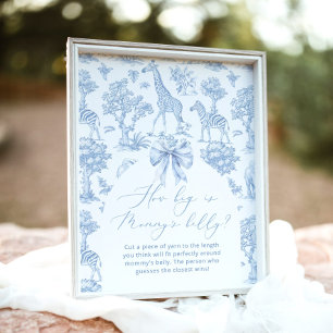 Poster Toile Safari, o tamanho do jogo de barriga de mamã