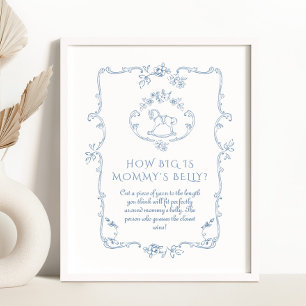 Poster Toile Vintage Chinoiserie O tamanho da barriga del