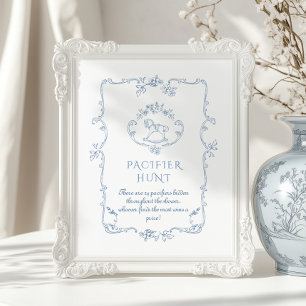 Poster Toile Vintage Chinoiserie Pacifier Hunt