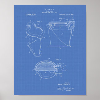 Poster Toilet Bowl 1918 Patent Art Blueprint