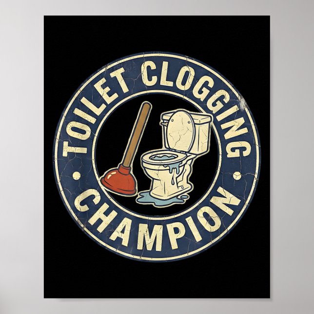 Poster Toilet Clogging Chamon  (Frente)