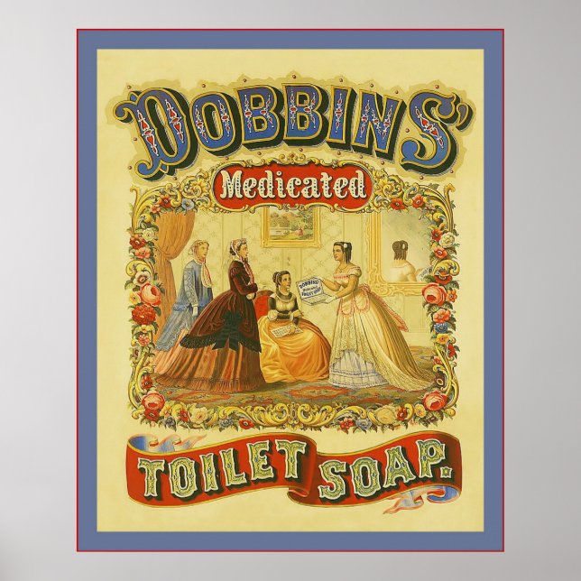 Póster Toilet Soap De Dobbins Medicado ~ Vintage Ad Poste (Frente)