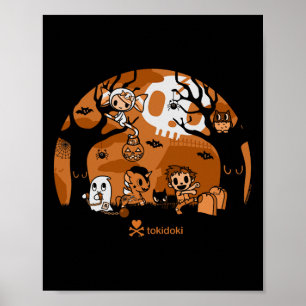 Poster Tokidoki Halloween Ghouls Brincando No Cemitério