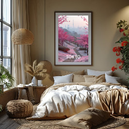 Póster Tokio: Fotografía Artística con Coordenadas.