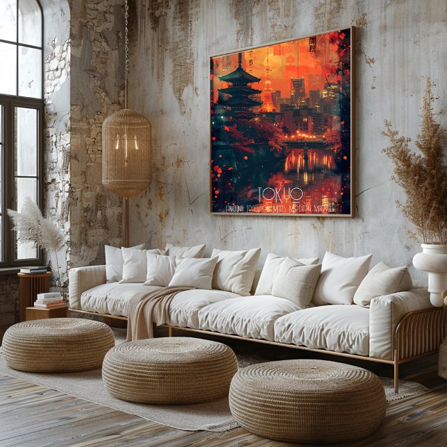 Póster Tokio: Tradición Ancestral Modernidad Deslumbrante (Criador carregado)