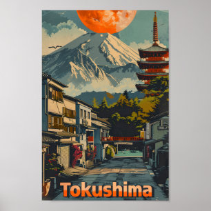 Poster Tokushima Japão Famoso Viagem