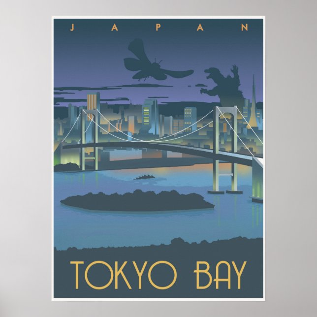 Póster Tokyo Bay à noite (Frente)