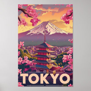 Poster Tokyo Japan Vintage Familiar Viagem place