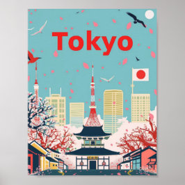 Poster Tokyo Japan Vintage Familiar Viagem place