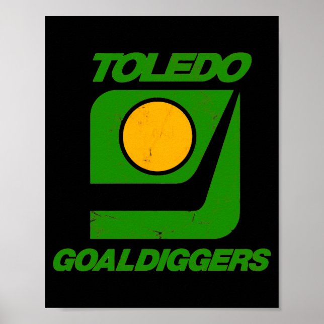 Poster Toledo Goaldiggers 70s80s Hockey Team  (Frente)
