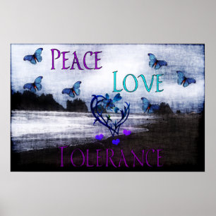 Póster Tolerância do amor da paz