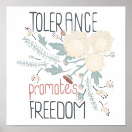 Poster Tolerância promove liberdade creme botânico