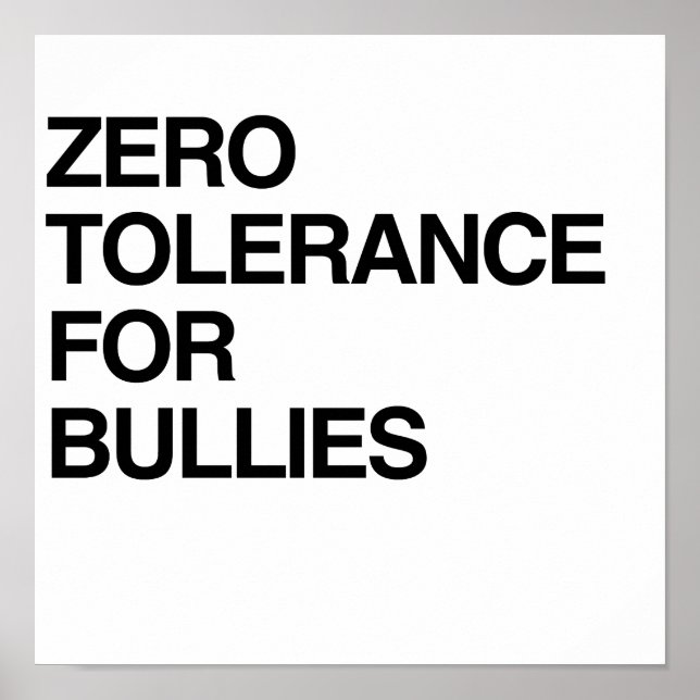 PÓSTER TOLERÂNCIA ZERO PARA BULLIAS (Frente)