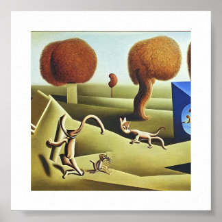 Poster Tom e Jerry abstrato Painting