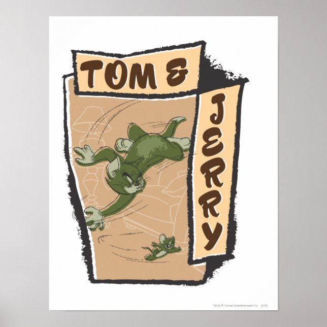 Poster Tom e Jerry em um sofá bronzeado (Frente)