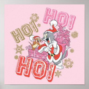 Poster Tom e Jerry "Ho! Ho! Ho!" Entrega de presentes de 