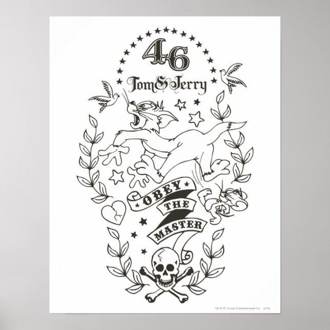 Póster Tom e Jerry Obey O Mestre 1 (Frente)