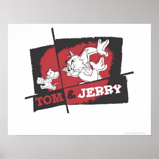 Póster Tom e Jerry Red e Black (Frente)
