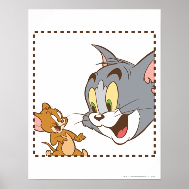 Póster Tom e Jerry Stamp (Frente)
