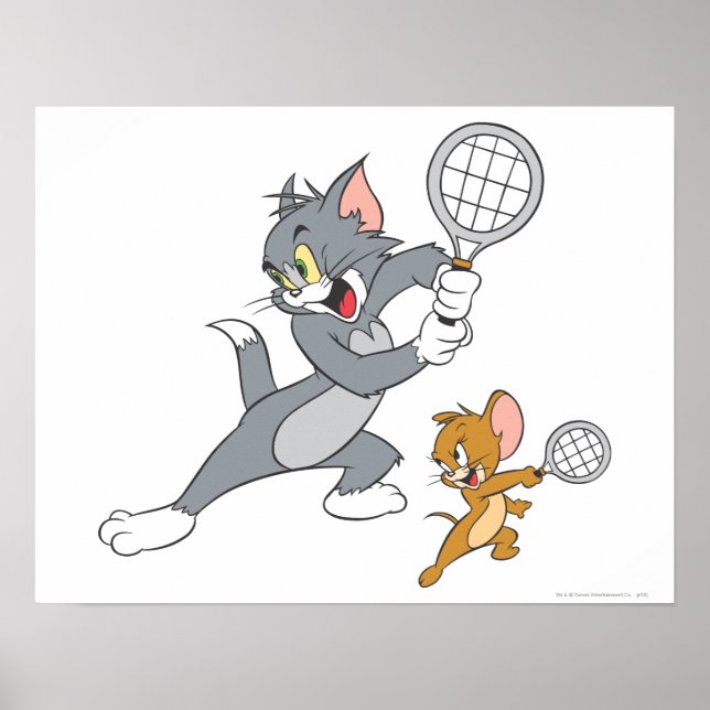 Póster Tom e Jerry Tênis Stars 1 (Frente)
