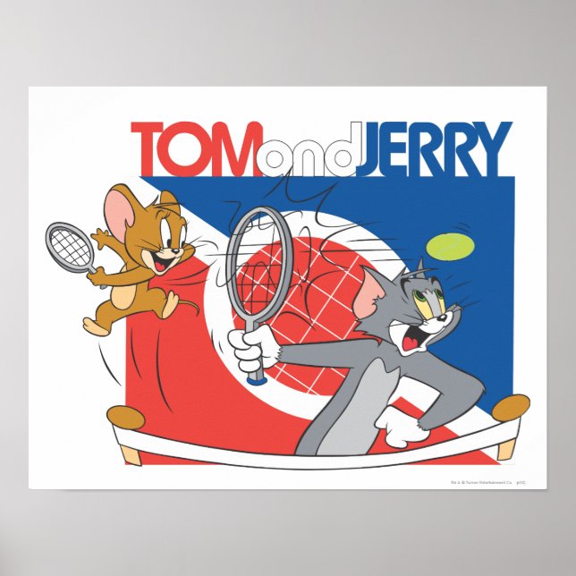 Póster Tom e Jerry Tênis Stars 4 (Frente)